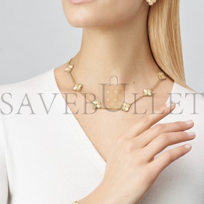 VAN CLEEF ARPELS VINTAGE ALHAMBRA NECKLACE, 10 MOTIFS - YELLOW GOLD  VCARP3JJ00